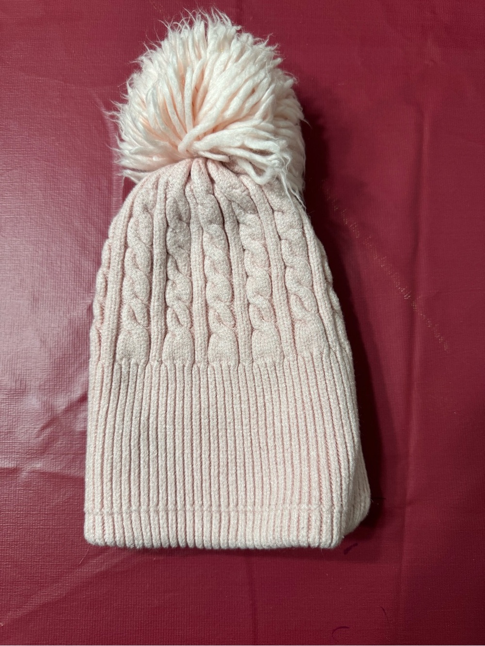 Laura Ashley Baby Cable Knit Pom Pom Beanie 12-24M